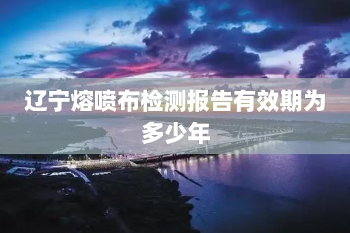 辽宁熔喷布检测报告有效期为多少年